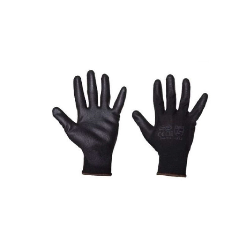 Guanto nylon/poliur nero paia 12 taglia 6