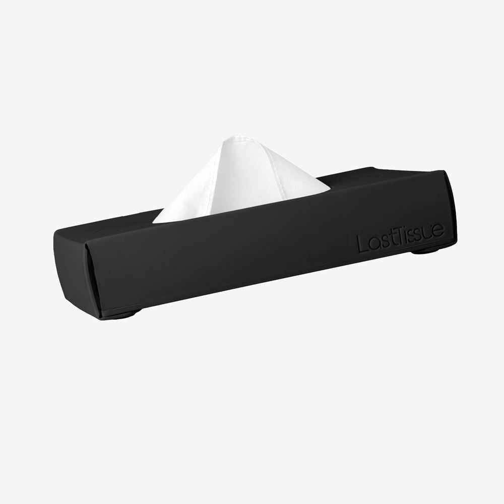 Scatola con 18 fazzoletti riutilizzabili | LastTissue Box (colore: Nero)