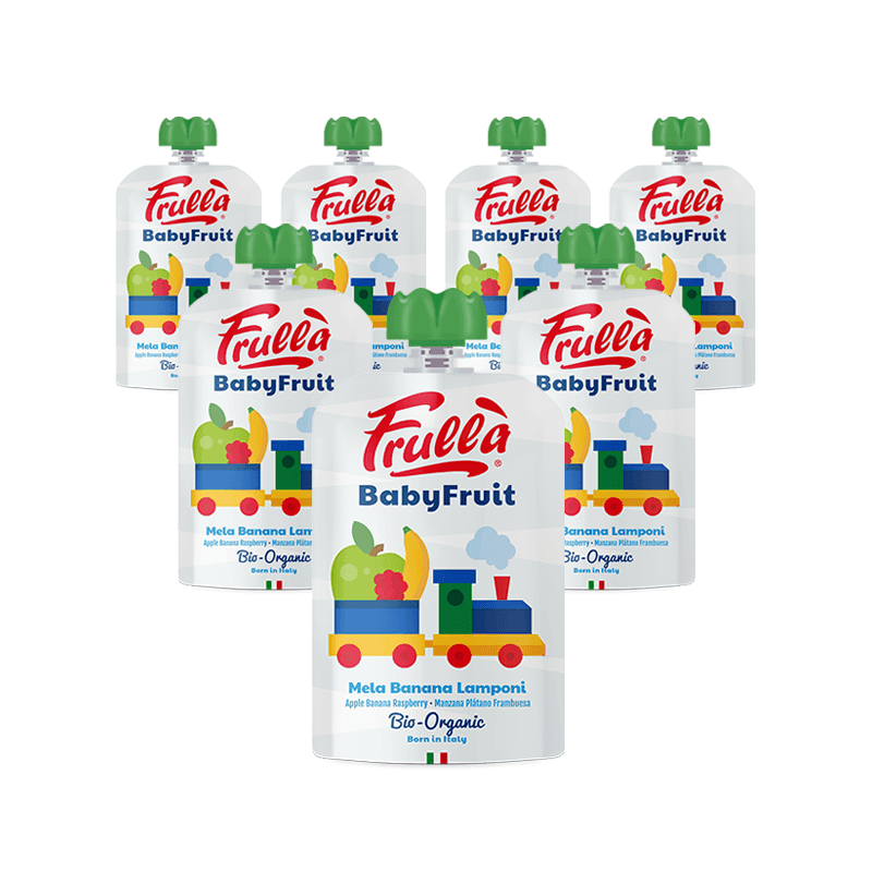 Baby Fruit Mela Banana Lamponi Biologico - Pack 10 Pezzi